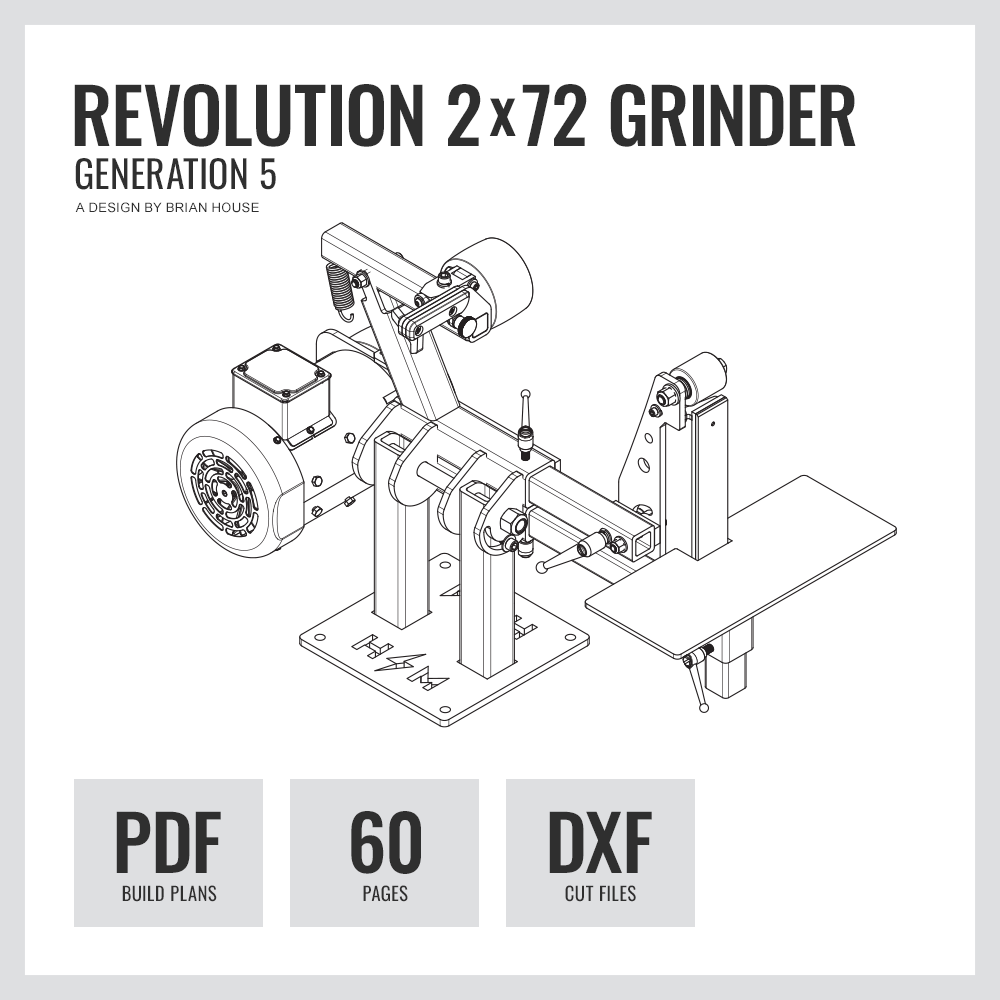 Revolution DIY 2x72 Tilting Belt Grinder Plans