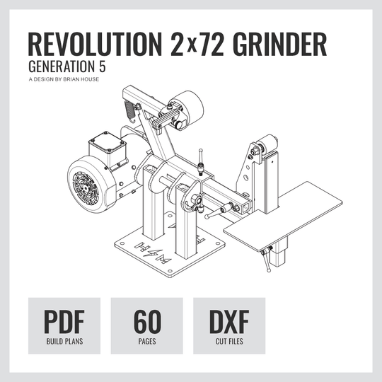 Revolution DIY 2x72 Tilting Belt Grinder Plans HouseMade Industrial